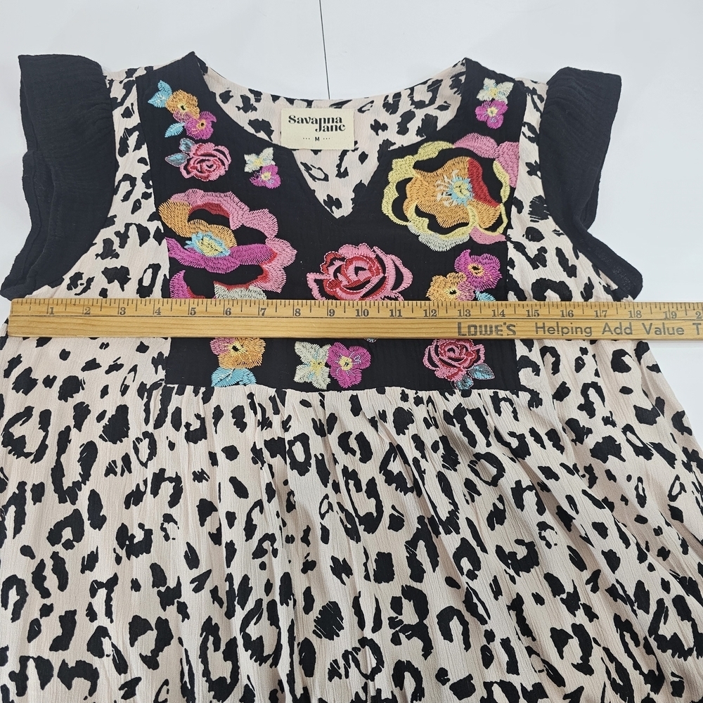 Savanna Jane Black and Cream Patterned Fabric - Picture 9 of 13